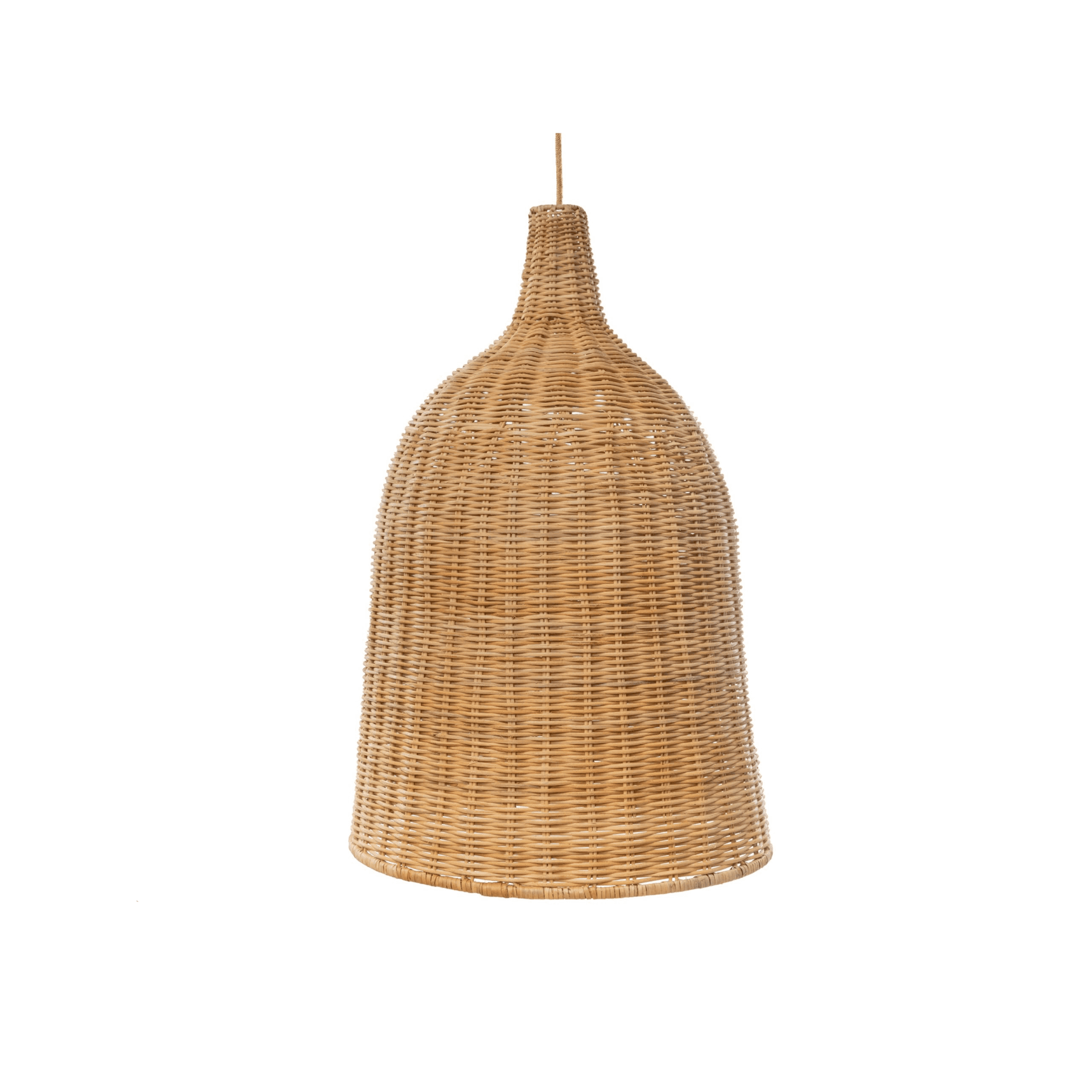 Modern rustic handwoven bamboo wall sconce with geometric shape for cozy minimalist bedroom lighting