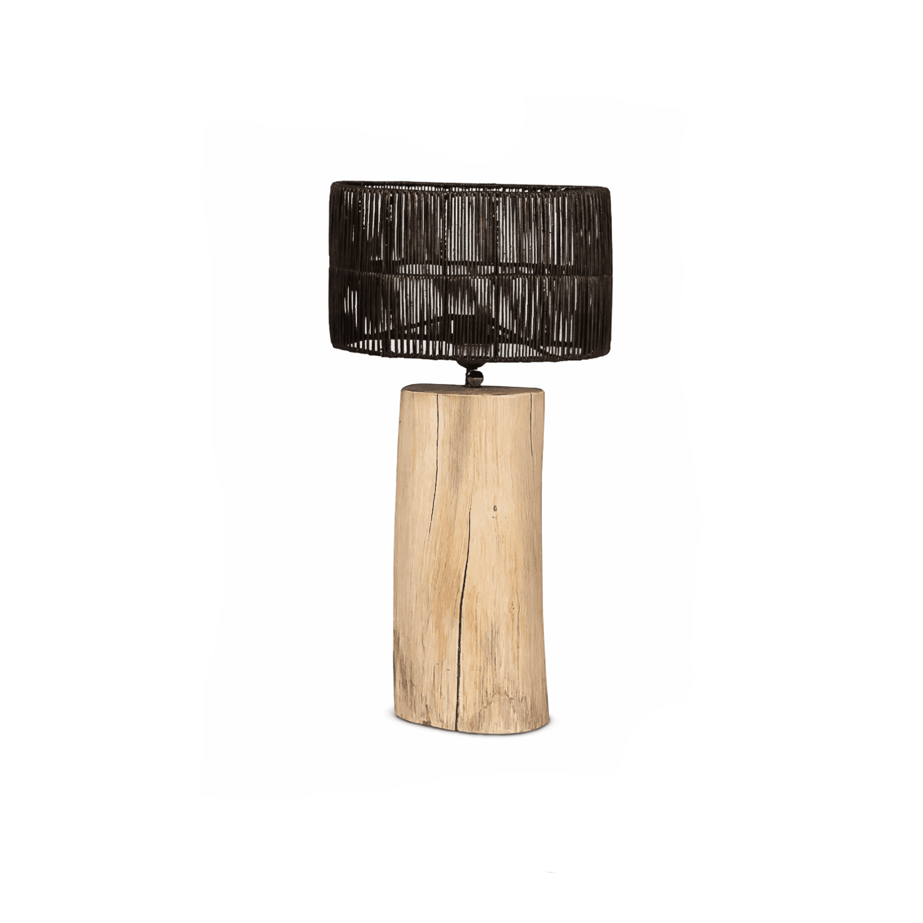 Black Teak Table Lamp image 1