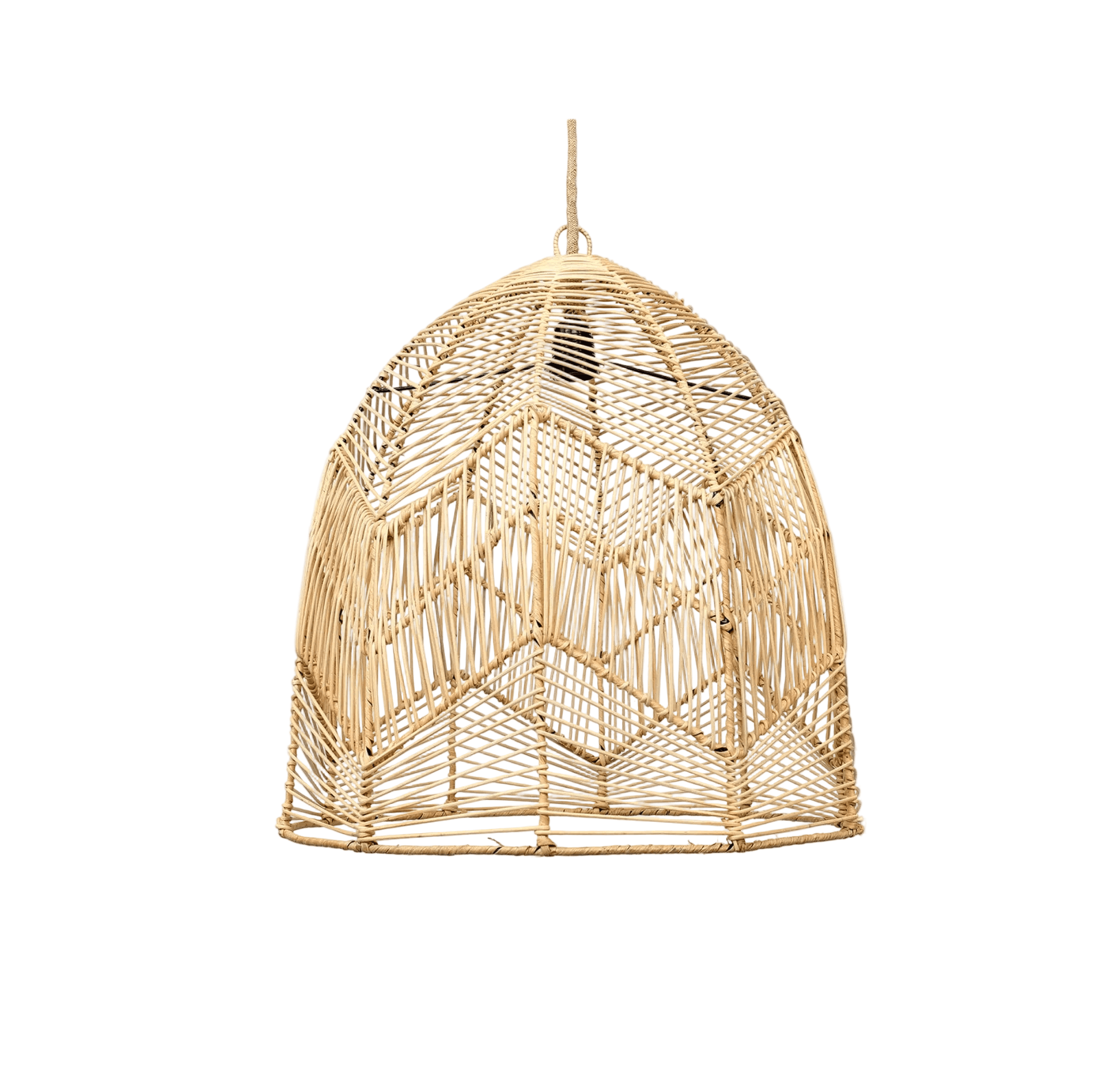 Woven Boho Rattan Ceiling Lampshade image 1